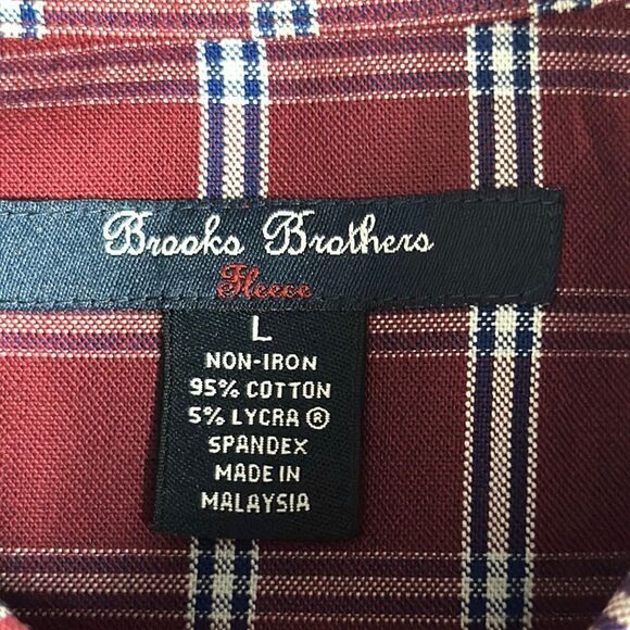 NWOT Boy’s Brooks Brothers Fleece Plaid Cotton Long Sleeve Button Down Shirt L - Picture 10 of 13